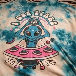 Blue & White Tie Dye I See Stars Shirt⭐